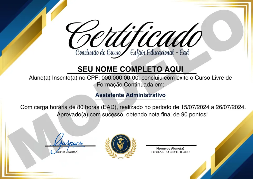 Certificado - frente